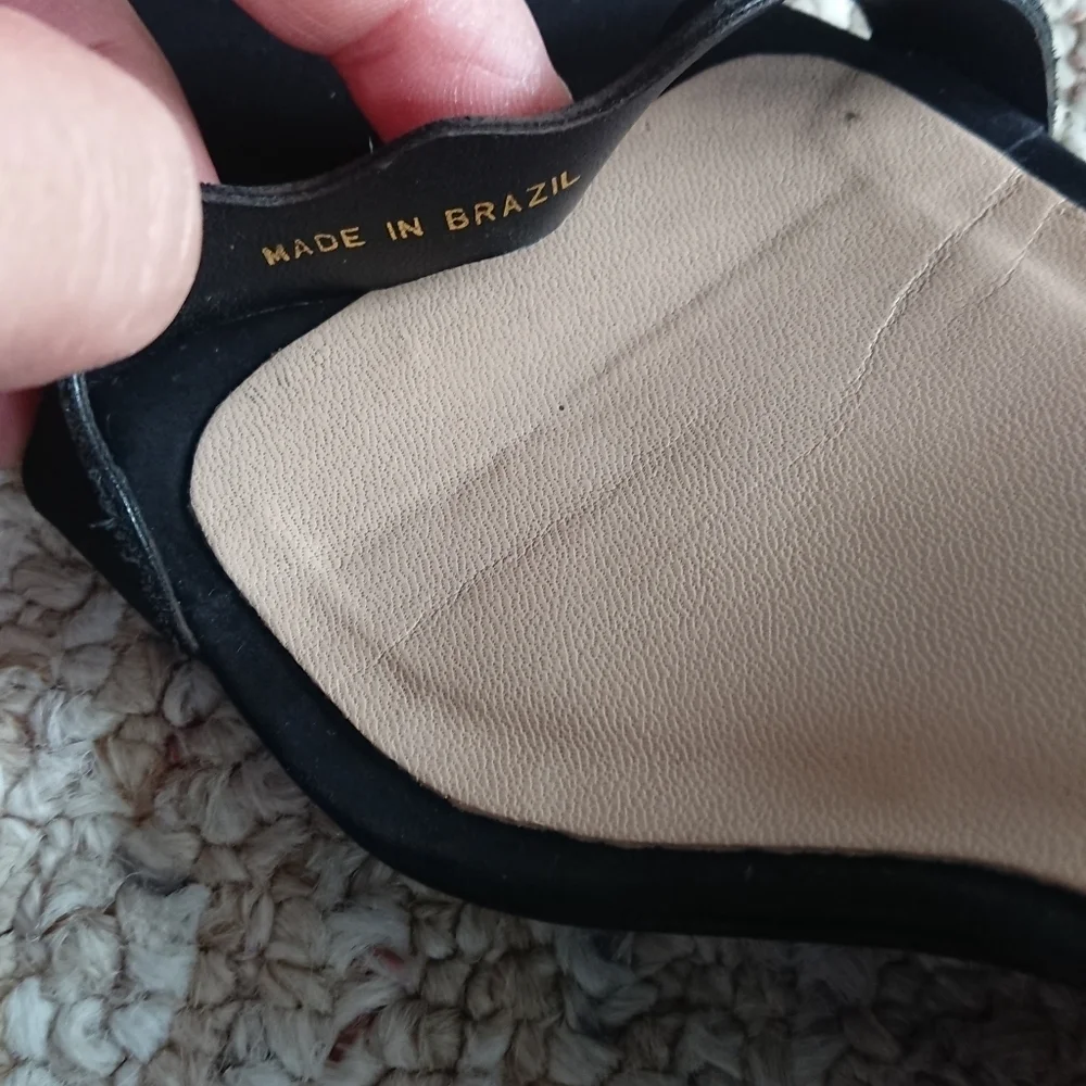 Loeffler Randall suede leather Piper Wedge in black size 7.5